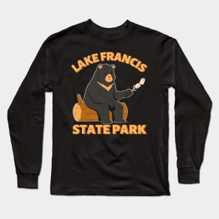 Lake Francis State Park Camping Bear Long Sleeve T-Shirt